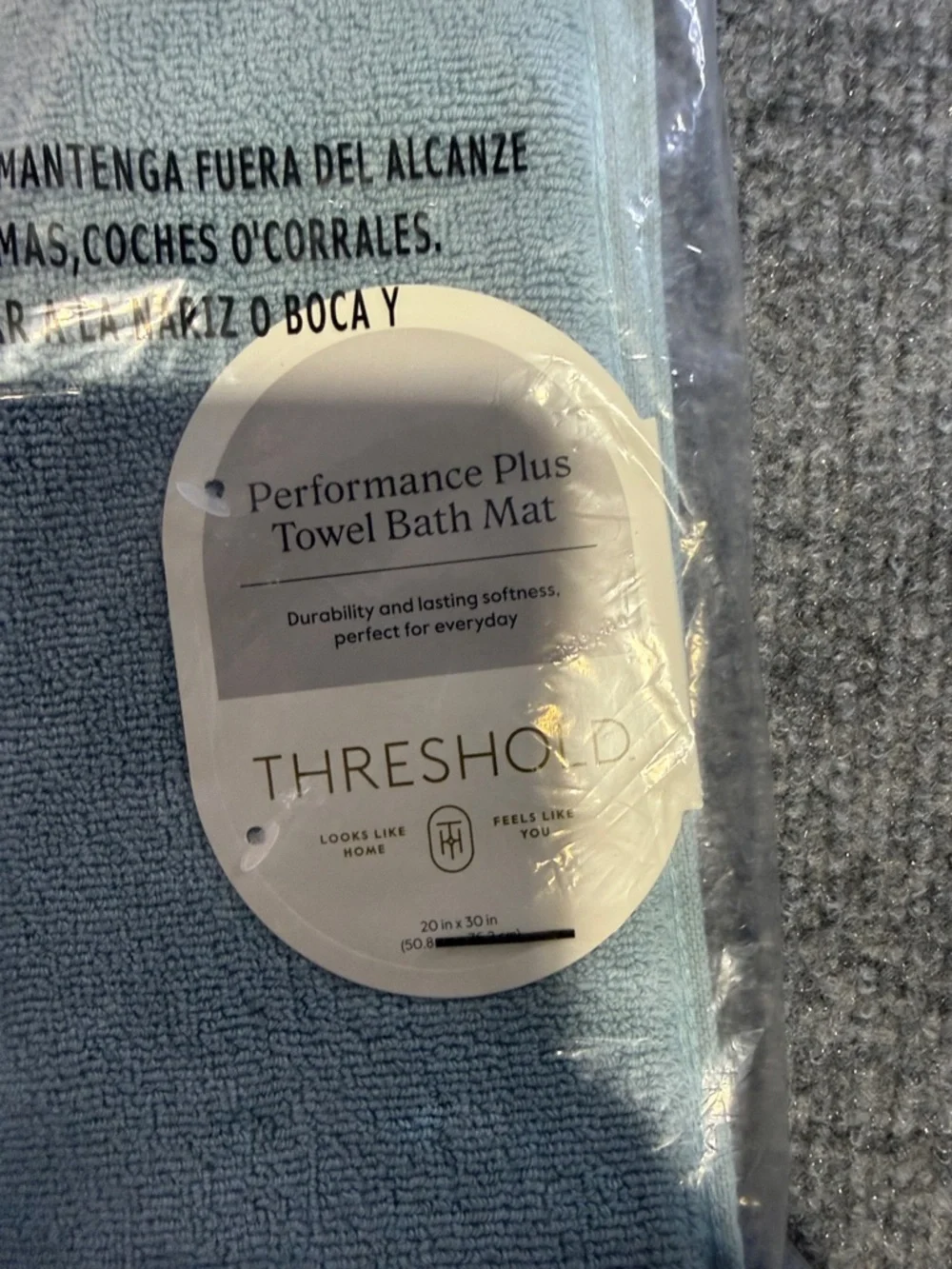 Threshold Performance Plus Towel Bath Mat - Pale Blue